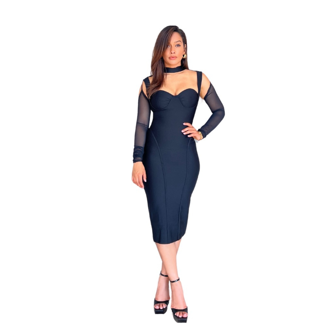 ELEGANT MIDI DRESS V'COSHAI ELEGANT MIDI DRESS V'COSHAI